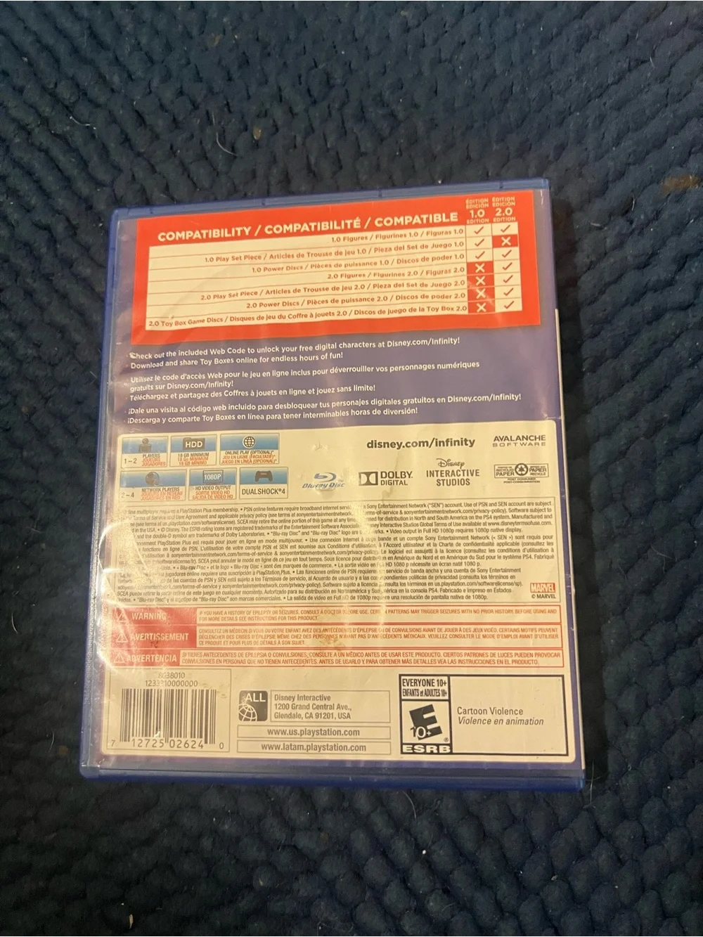 Disney Infinity 2.0 Edition PS4 Blue Case